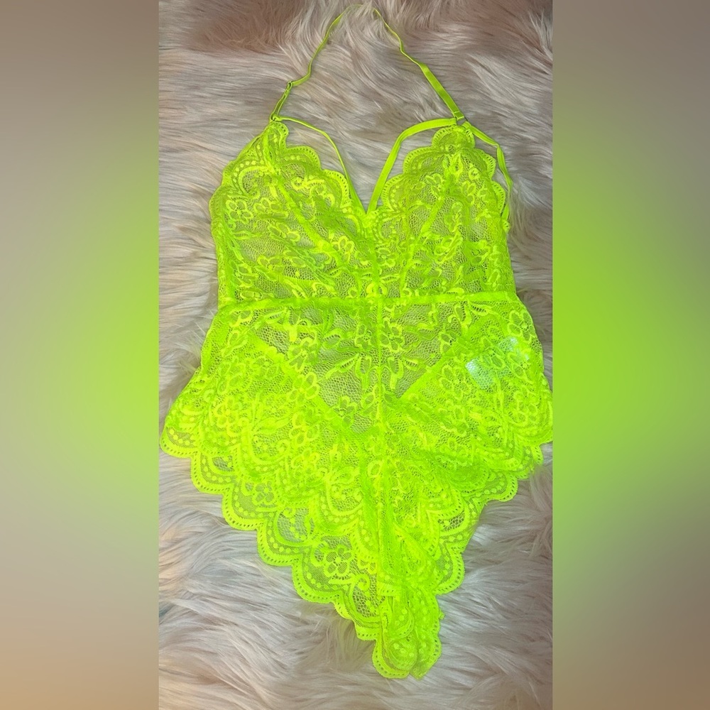 Lime green lingerie piece